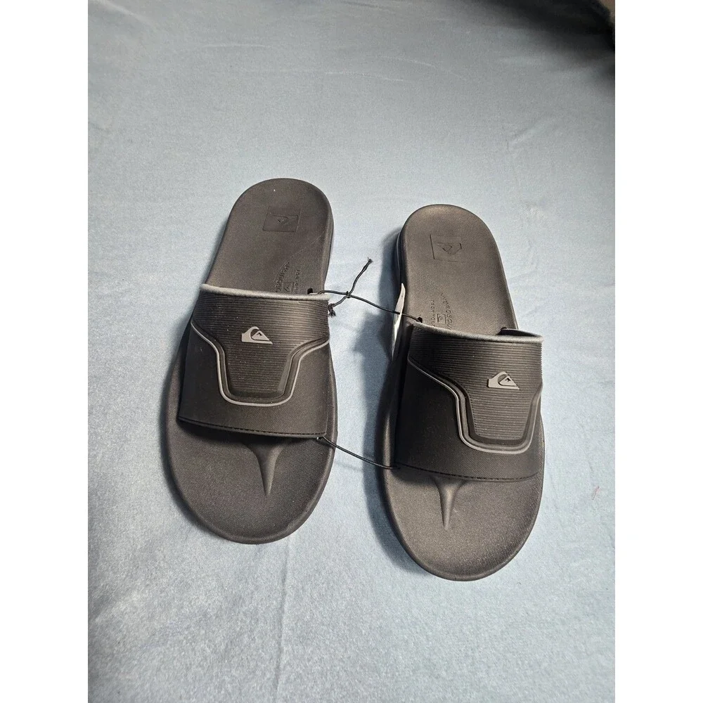 Quiksilver Hydrobound Slide Sandals Men’s Size 11 Black Comfort Slides NWT